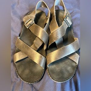 Gray Leather Chaco Sandals